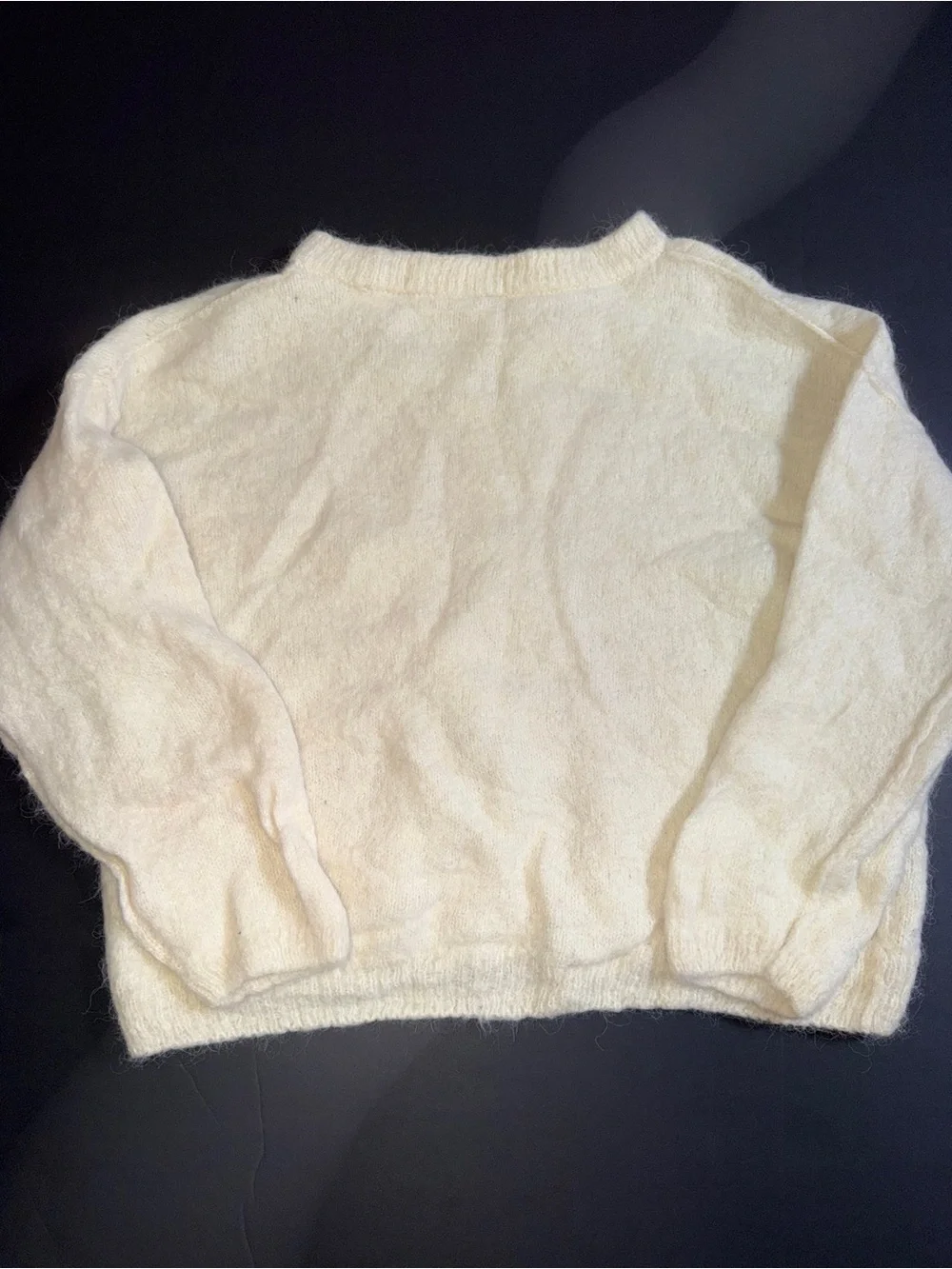 Free People Cozy Women's Cream Crewneck Sweater